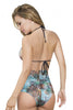 Mapale 6854 Classic High Waist Swimsuit Bottom Color Botanic Print
