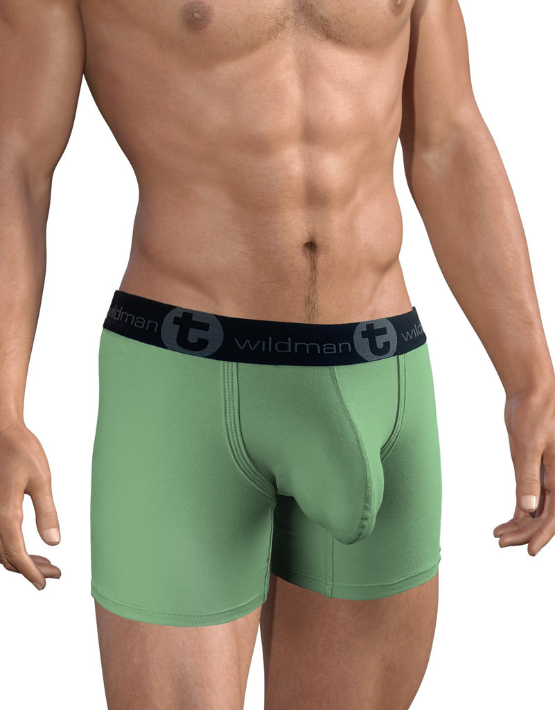 WildmanT Big Boy Pouch 5 Inseam Boxer Brief Green –