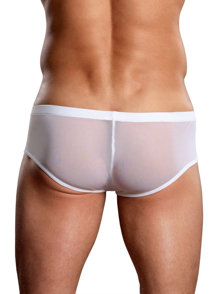 Male Power PAK885 Euro Male Mesh Micro Mini Pouch Short Color White