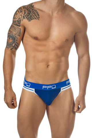 Male Power 384-288 Show Stopper Jock Color Silver Mesh Dot