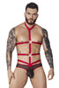 Pikante PIK 1084 Lips Harness Briefs Color Red