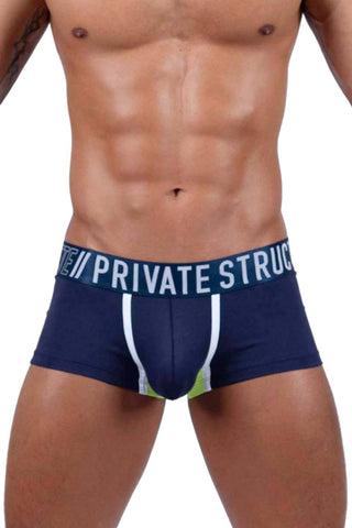 Private Structure SCUS4530 Classic Mid Waist Trunks Color Navy
