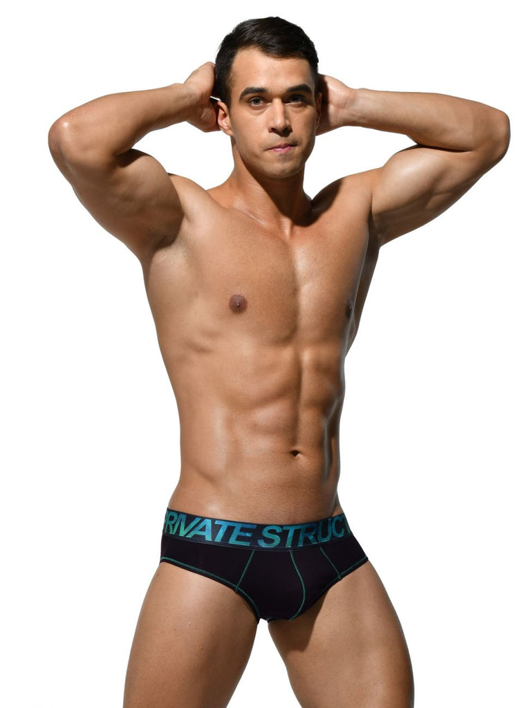 PS Brand PTUZ3791 Platinum Tencel Mini Briefs Color Green-Black