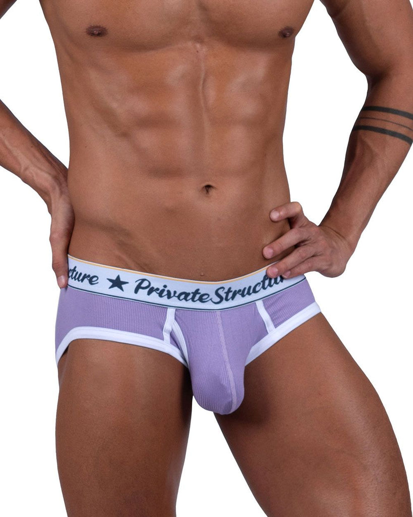 Private Structure SCUS4529 Classic Mid Waist Mini Briefs Color Purple