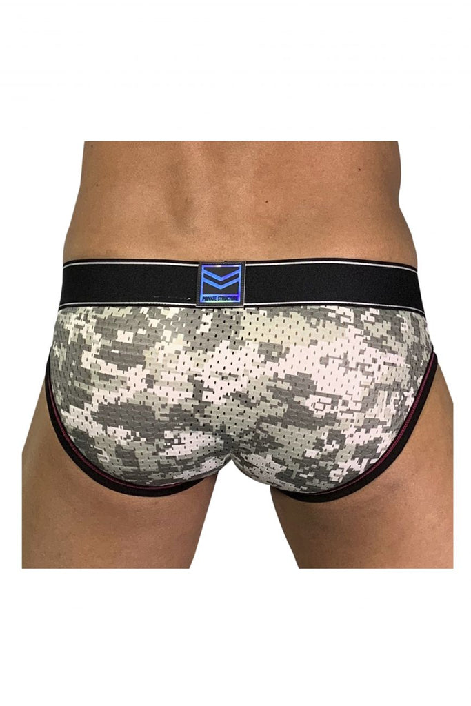 Private Structure SMUY4022 Soho Military Mini Briefs Color Camo Gray