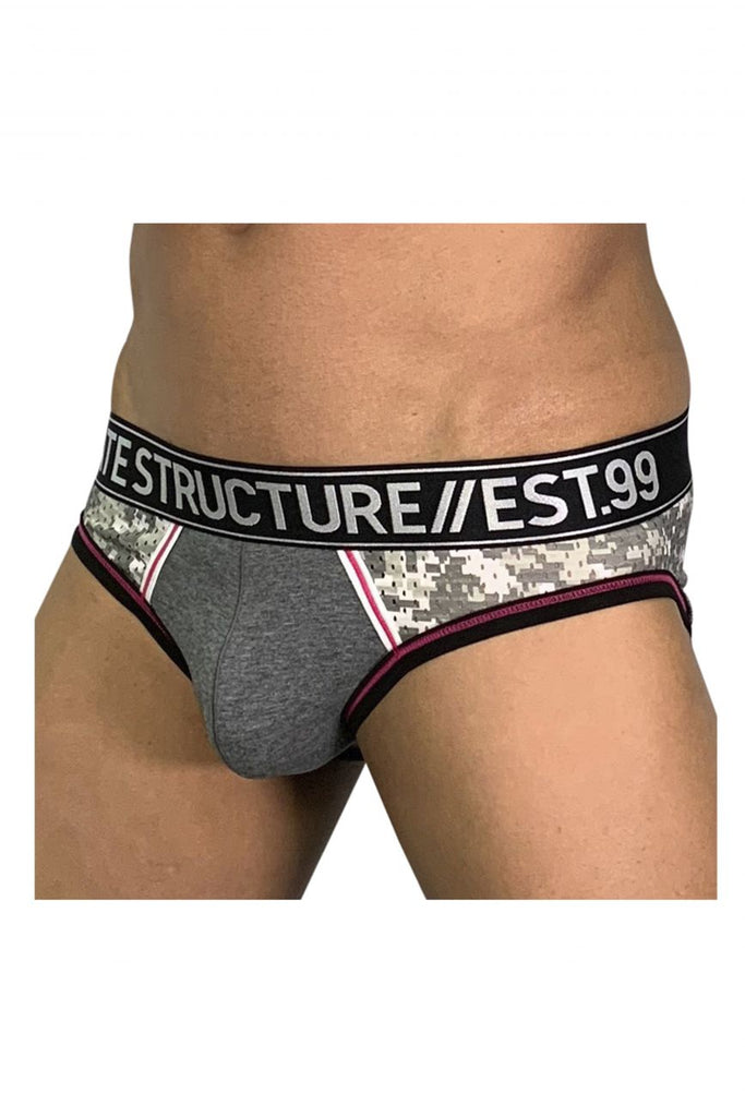 Private Structure SMUY4022 Soho Military Mini Briefs Color Camo Gray