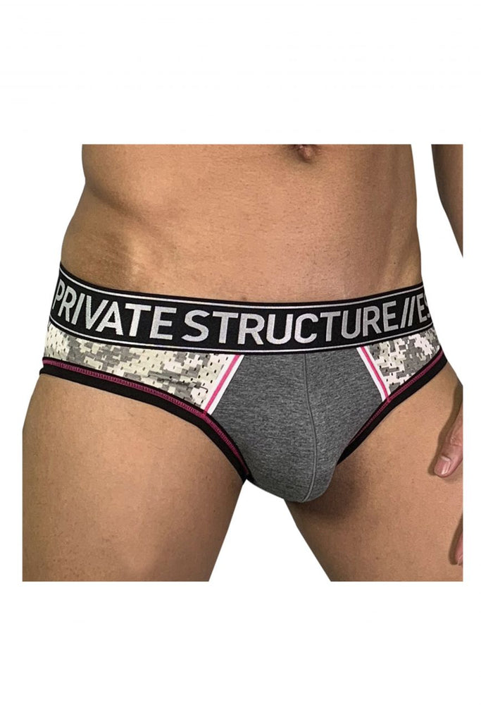 Private Structure SMUY4022 Soho Military Mini Briefs Color Camo Gray