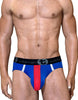 WildmanT BIG BOY POUCH MESH BRIEF ROYAL BLUE/RED/WHITE