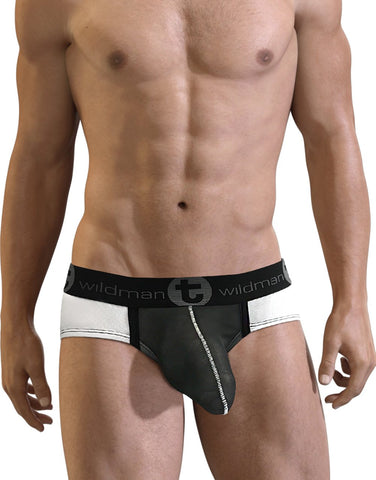 CandyMan 99576X Lace Garter Thongs Color Black Print