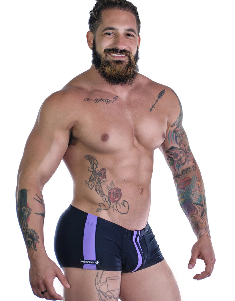 Sportivo Square Cut Black & Purple