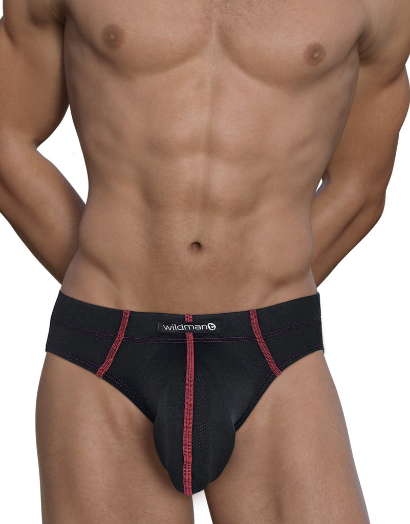 Wildmant Stitch Big Boy Pouch Brief - Red –