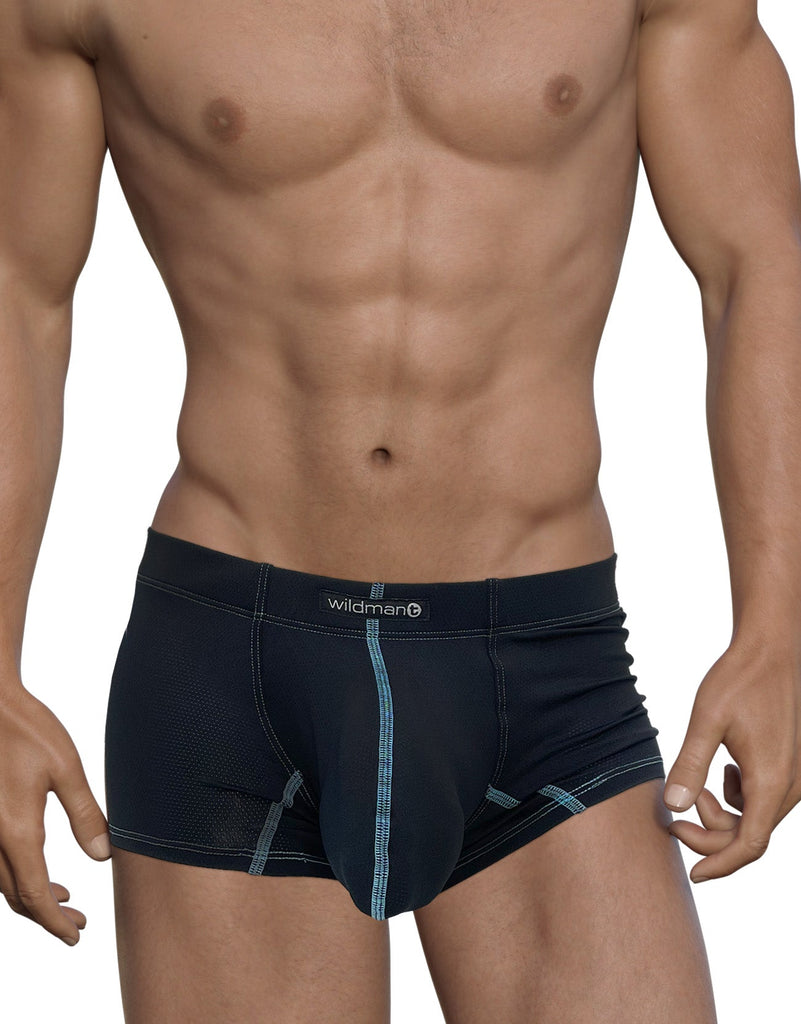 Wildmant Stitch Big Boy Pouch Boxer Brief Blue –