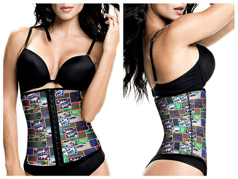 TrueShapers 1032 Latex free Workout Waist Training Cincher Color 05-Print