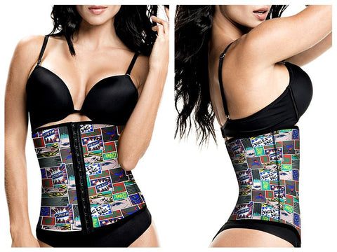 TrueShapers 1032 Latex free Workout Waist Training Cincher Color 01-Print