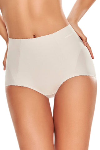 TrueShapers 1275 Mid-Waist Control Panty with Butt Lifter Benefits Color Beige