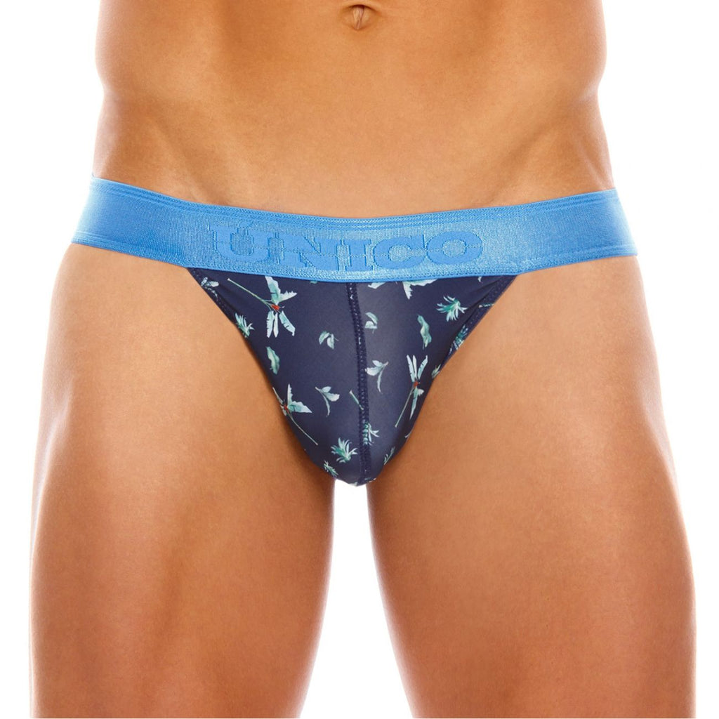 Unico 20070301234 Palm Tree Jockstrap Color 90-Blue