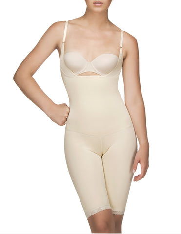 Vedette 930 Rubie Above the Knee Full Body w/ Front Closure Color Nude