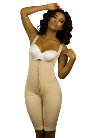 Vedette 930 Rubie Above the Knee Full Body w/ Front Closure Color Nude