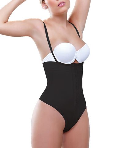 Vedette 136 Megane Open Bust Bodysuit w/ Lace Trim Color Nude