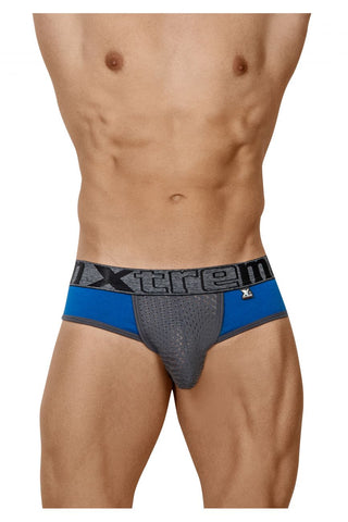 Xtremen 91062 Athletic Piping Briefs Color Gray