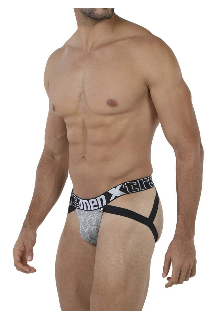 Xtremen 91069 Microfiber Jacquard Jockstrap Color Gray